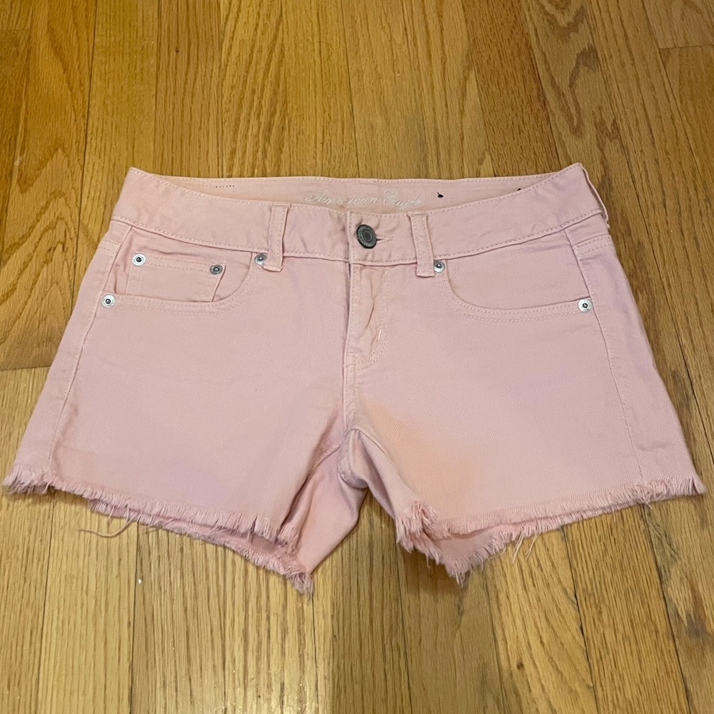 American Eagle Women's Soft Pink Jean Shorts